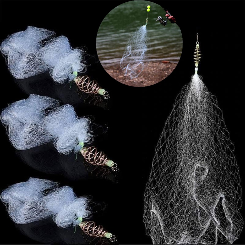 Aquarium Fertilizer - 3pcs Fishing Net Trap Mesh Luminous