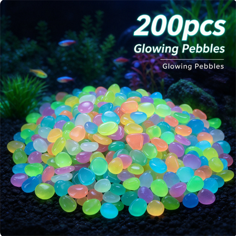 200pcs 1cm glow in dark pebble - Plant Aquarium Pot review and price