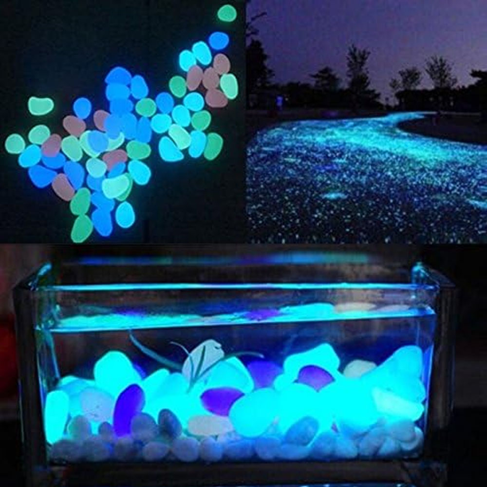 Fish Tank Rocks Glow Blue Pebb - Plant Aquarium Pot review and price