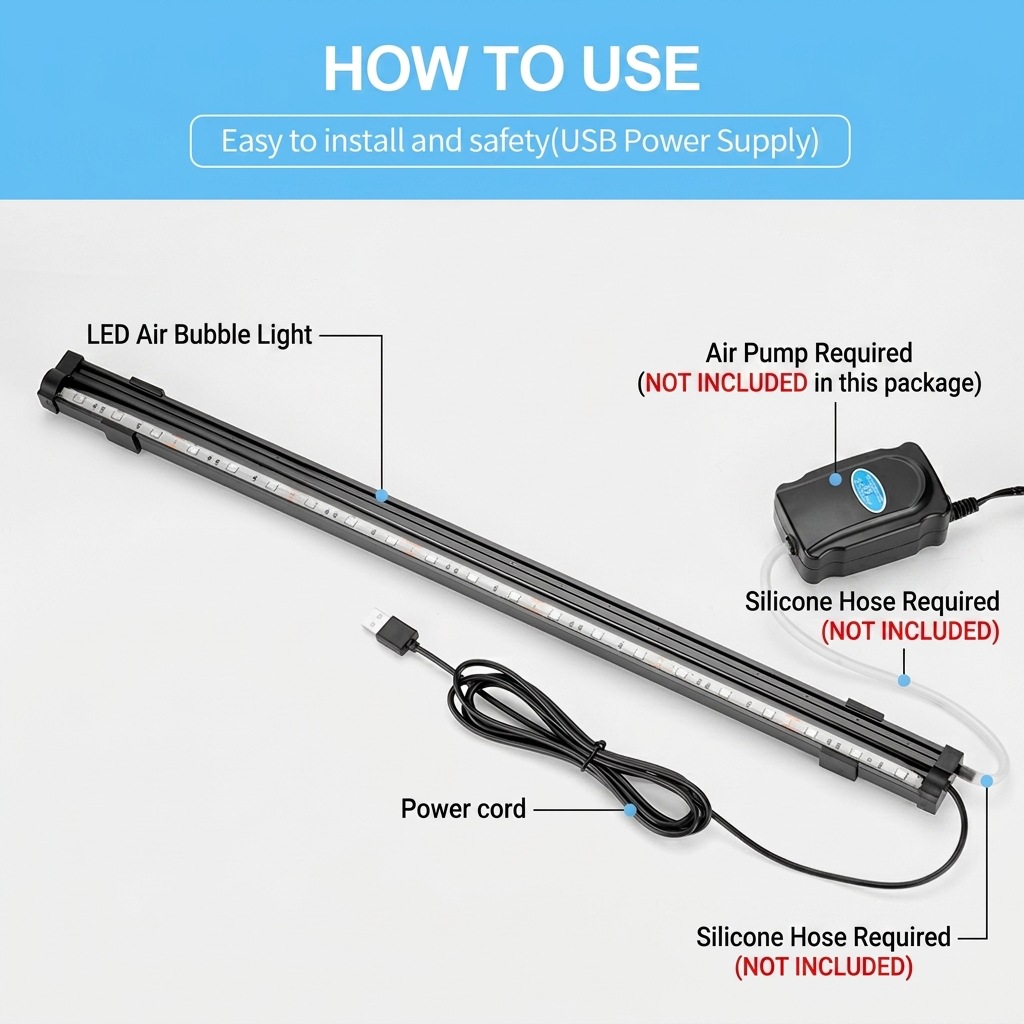 USB LED Aquarium Air Bubble Li - Aquarium Plant Light review and price